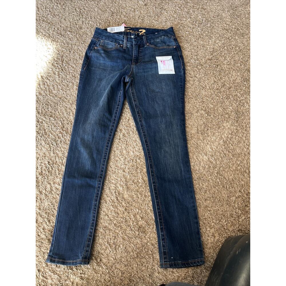 New SEVEN7 Tummyless High Rise Skinny SZ 6 Jeans Blue Slimming Control